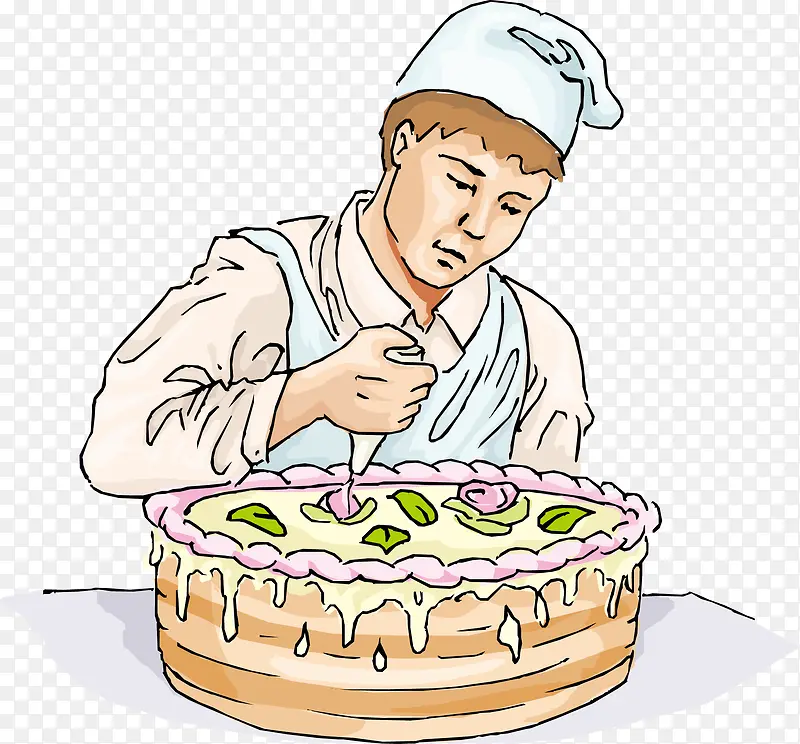 做蛋糕的厨师