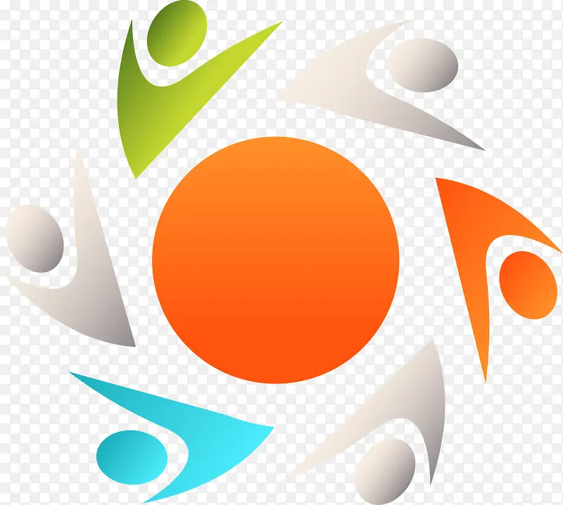 彩色矢量社区logo图
