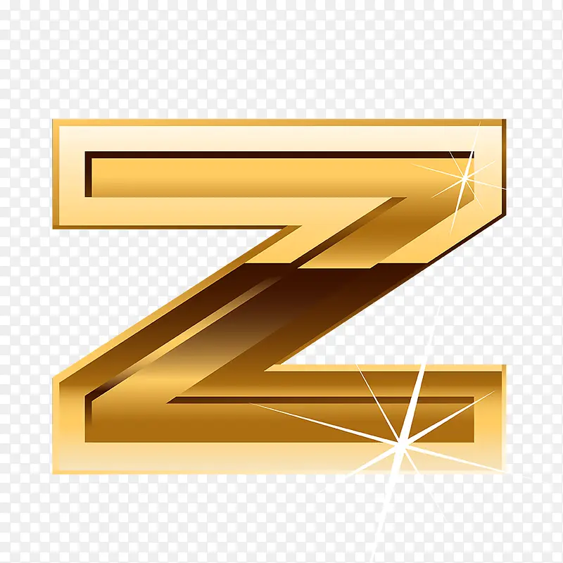 金色光芒英文字母Z