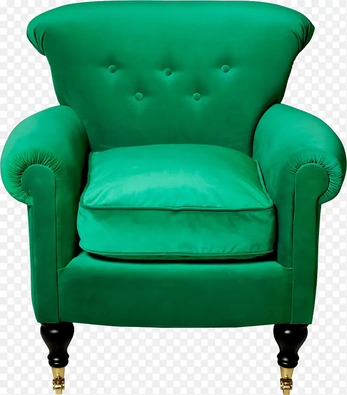 绿色单人沙发椅