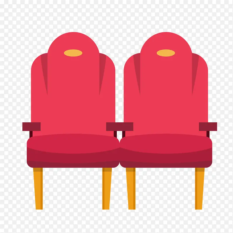 卡通红色的座椅设计