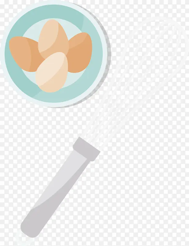 鸡蛋和打蛋器器矢量图