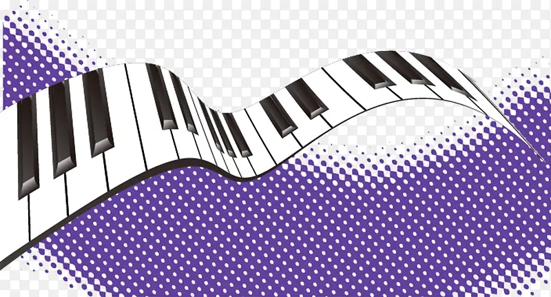 紫色钢琴键盘矢量图