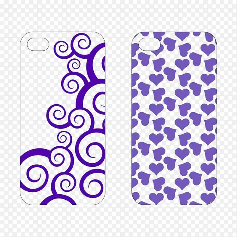 紫色爱心手机壳