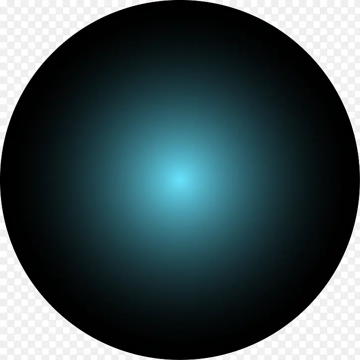 黑色的球体蓝色的光效