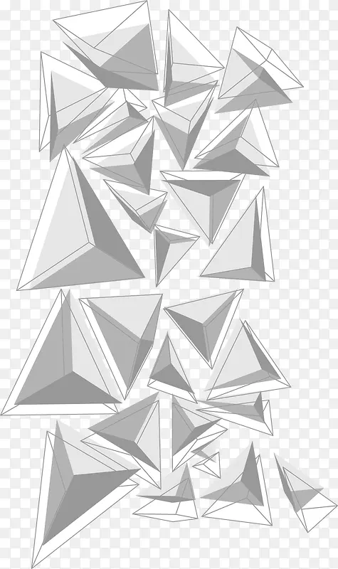 淡灰色三角锥体