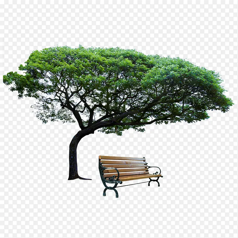大树躺椅免抠素材