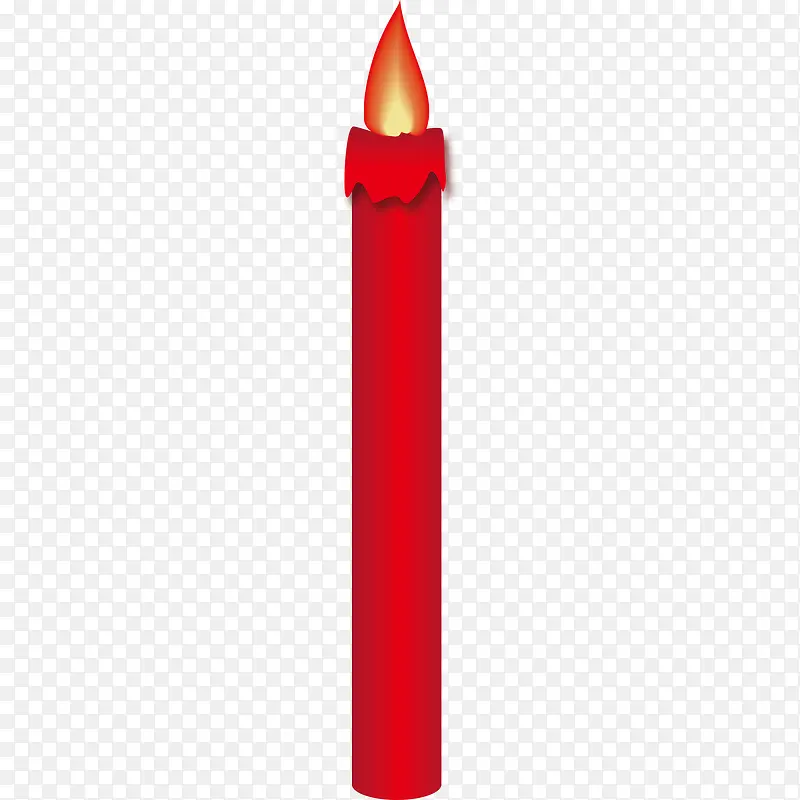 卡通红色唯美蜡烛