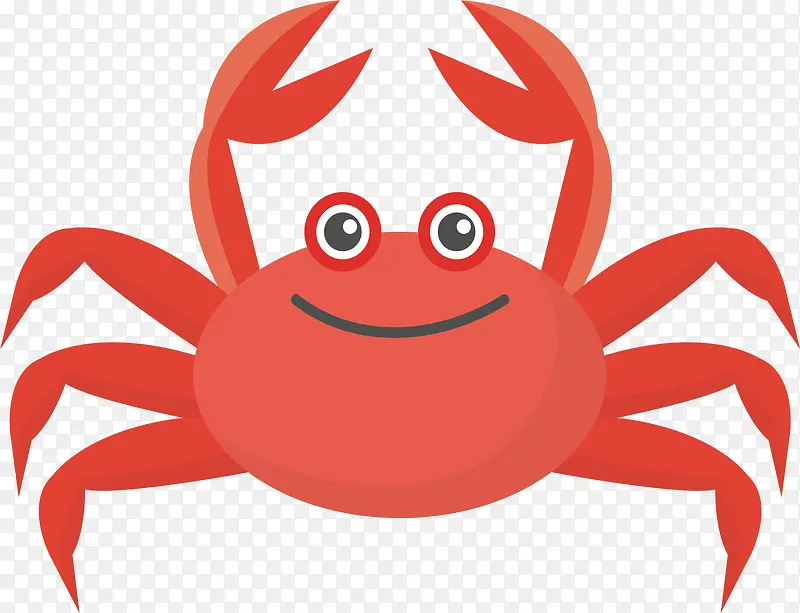 红色螃蟹矢量图