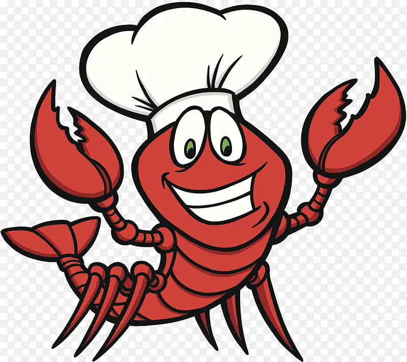 龙虾厨师卡通形象