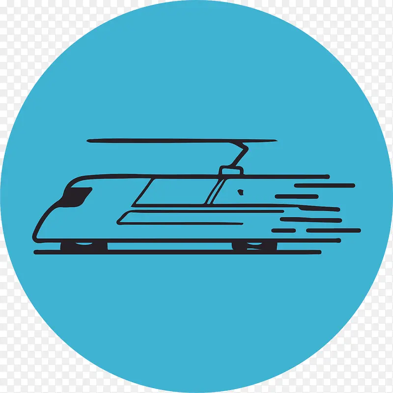 蓝色火车标志设计