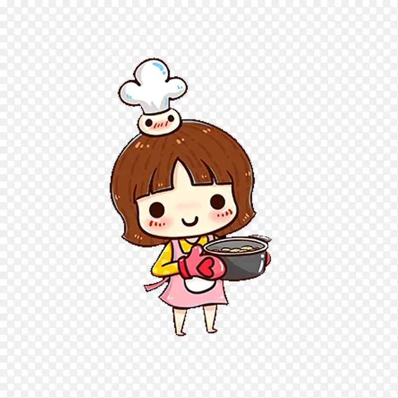 做饭的女孩