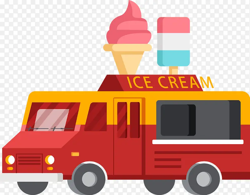 卡通冰淇淋车子图