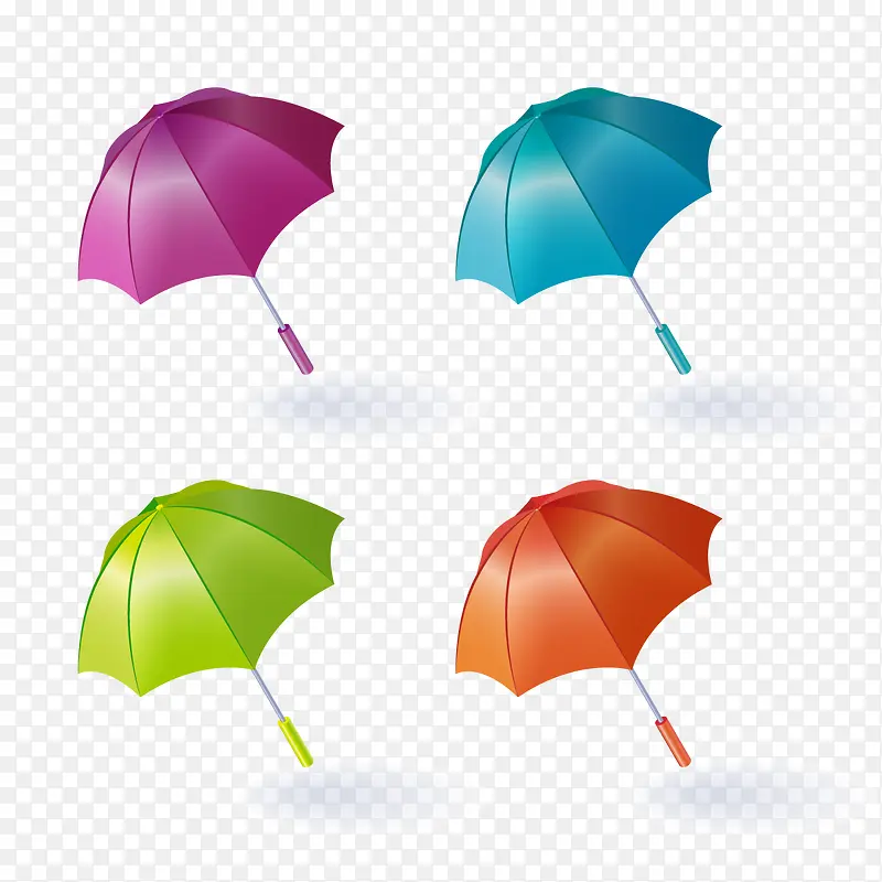 矢量彩色雨伞