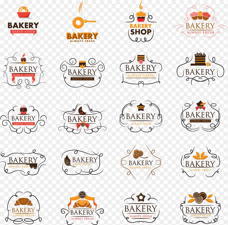 bakery图标矢量图