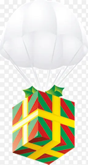 白色卡通热气球圣诞