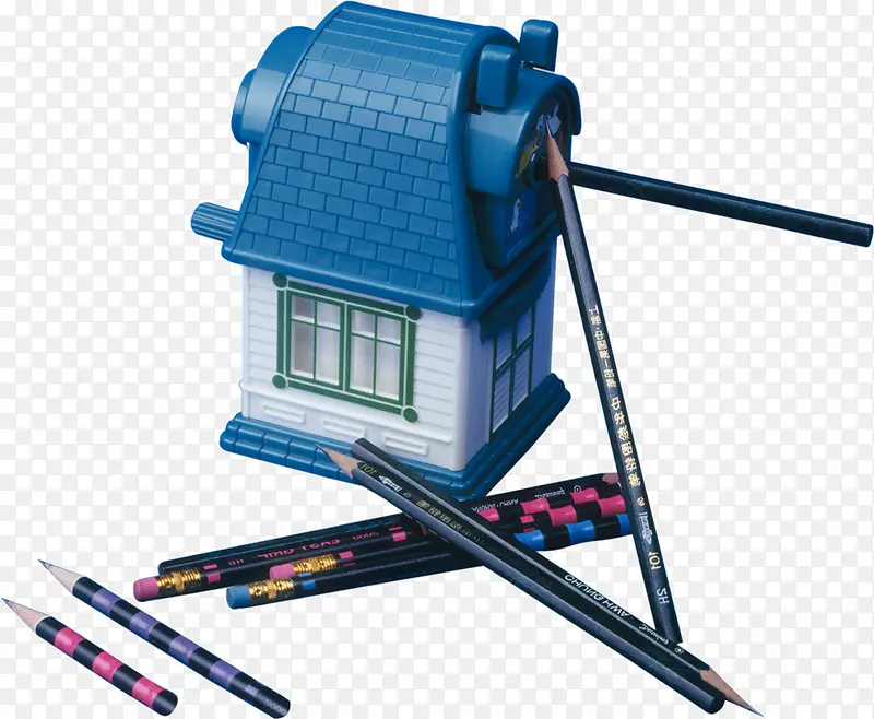 蓝色房子铅笔刀