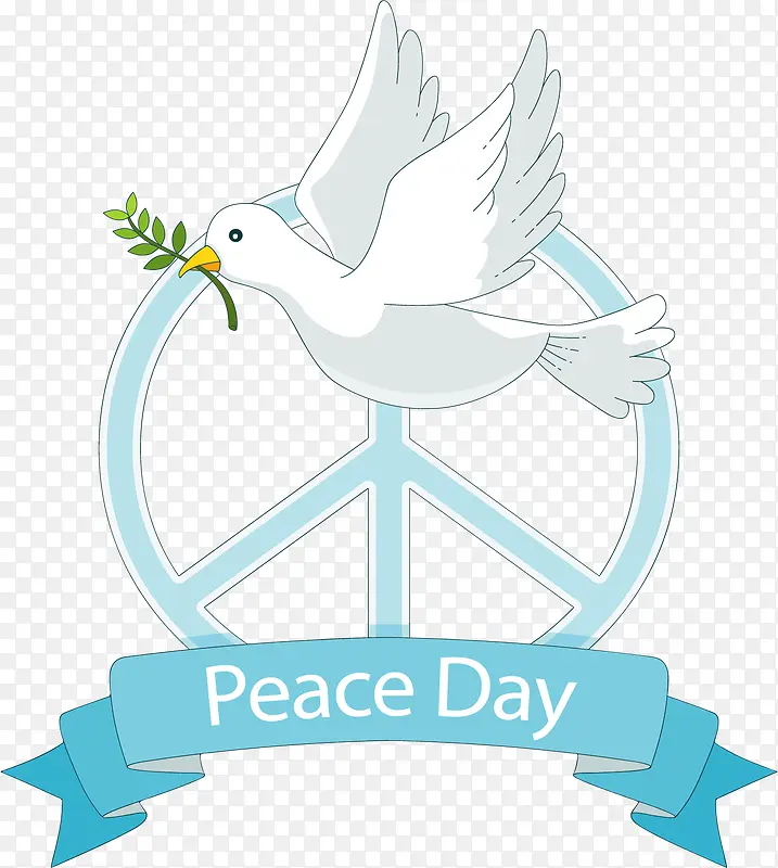 卡通世界和平日和平鸽