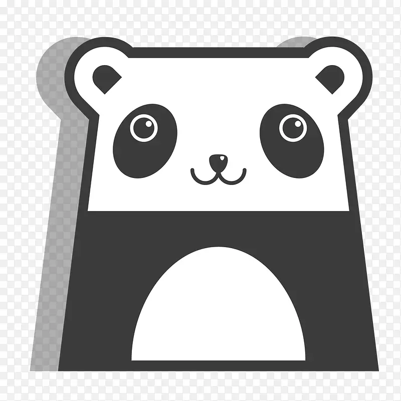 卡通熊猫动物贴纸设计