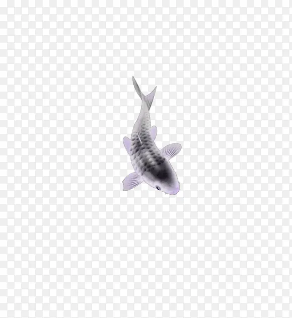 紫色中国风小鱼装饰图案