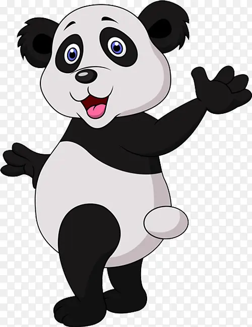 小熊猫打招呼