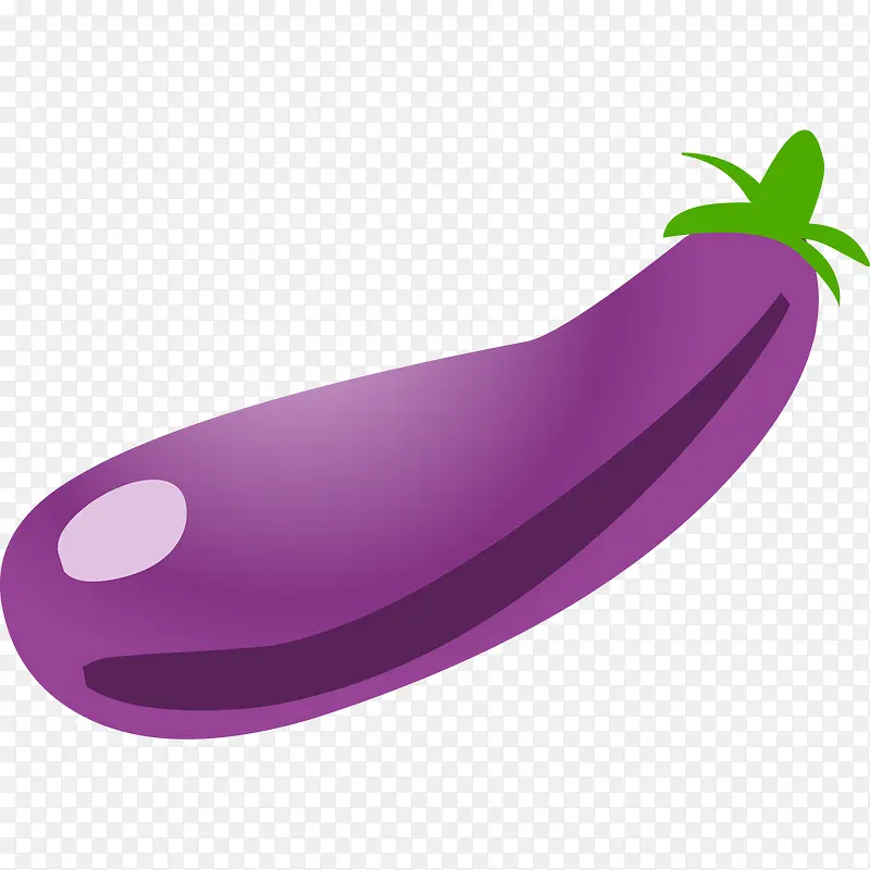 卡通紫色的茄子蔬菜设计