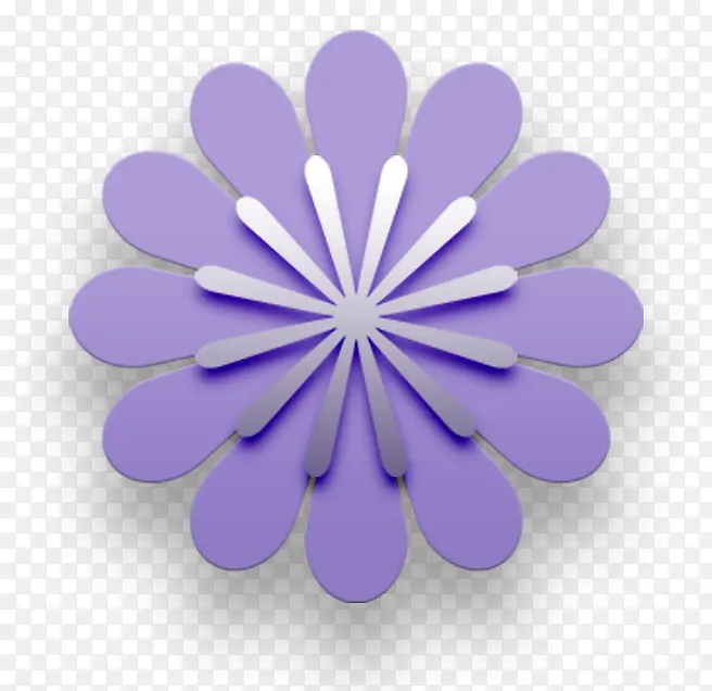 紫色微立体装饰雕花素材