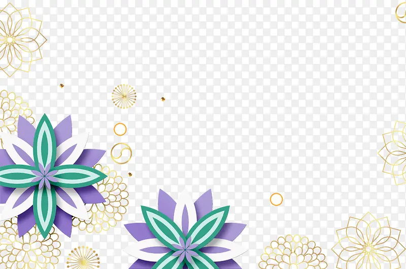 新式微立体雕花素材