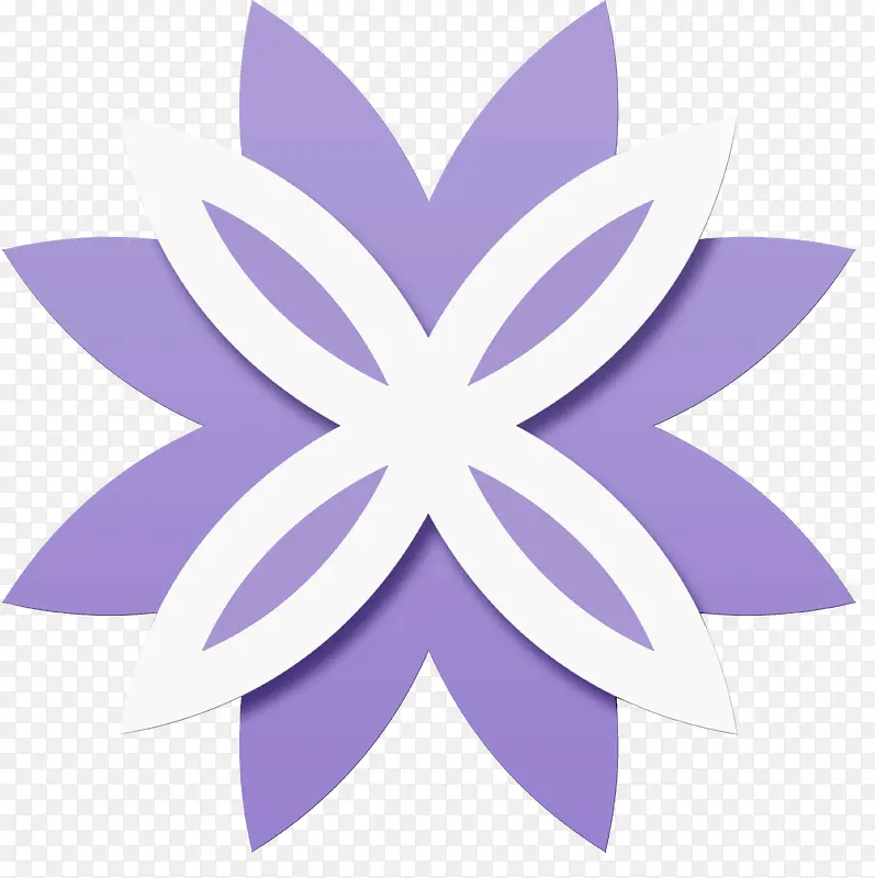 紫色立体花朵素材