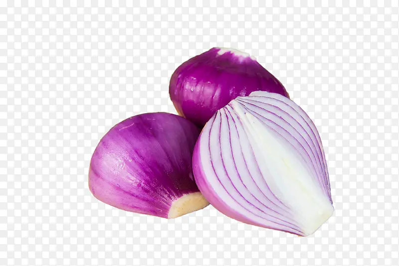 紫色切开的洋葱蔬菜