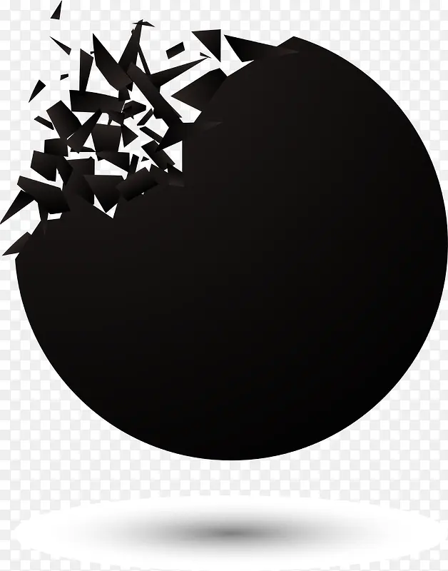 黑色圆形效果元素