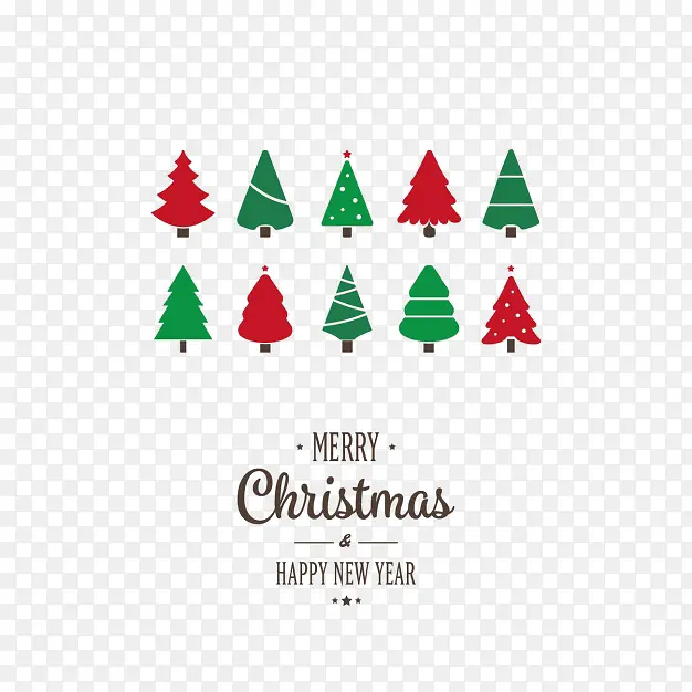 圣诞树装饰圣诞节英文字母素材