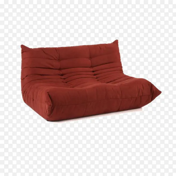 红色布艺休闲沙发