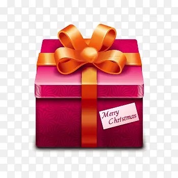 粉红色圣诞节条纹礼物盒