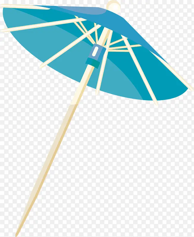 蓝色卡通小伞