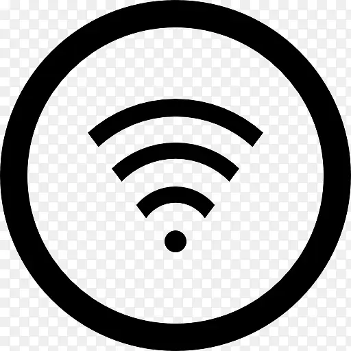 WiFi的圆形按钮图标