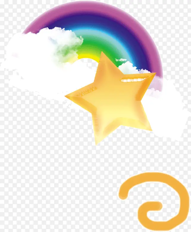 卡通彩虹星星