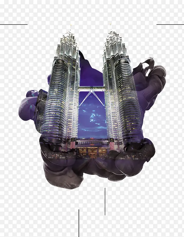 摩天大楼现代都市地产广告背景