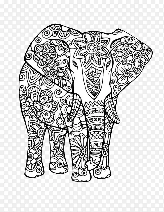 装饰性风格大象