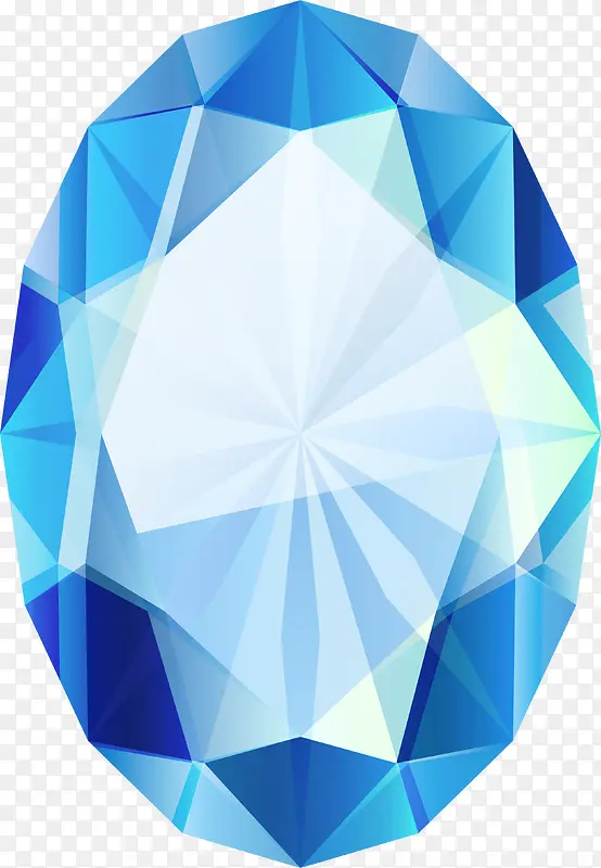 卡通蓝色水晶宝石素材图