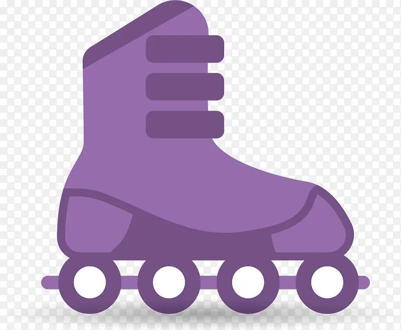 紫色纯色轮滑鞋