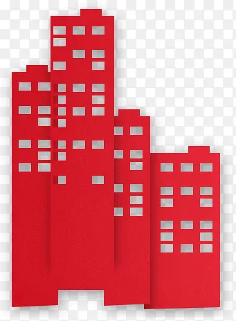 造型建筑物红色房子效果