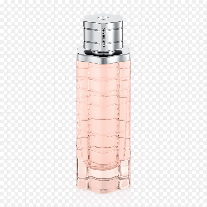 一个粉色的香水瓶