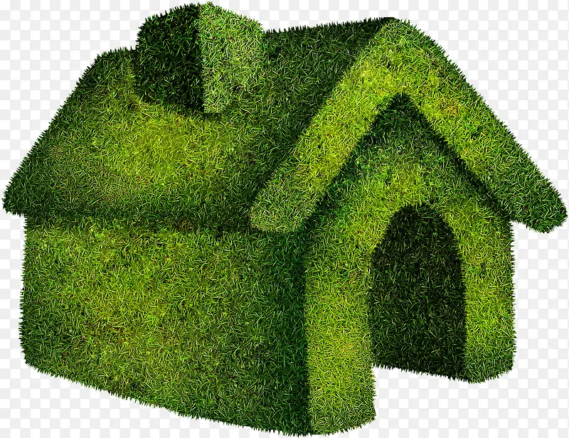 创意绿色植被房子造型
