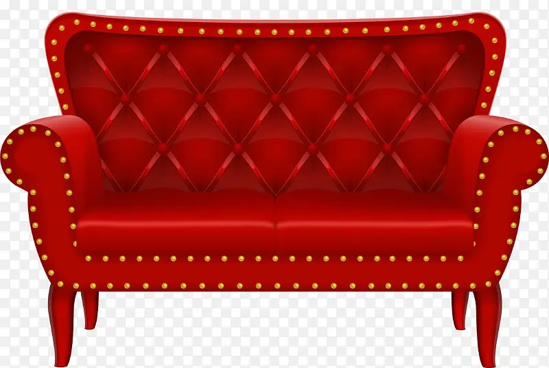 红色大气沙发椅家具