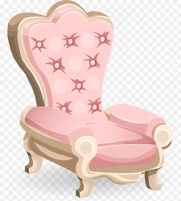 手绘粉色座椅