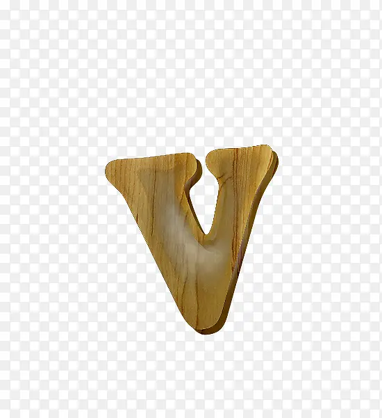 木纹字母v