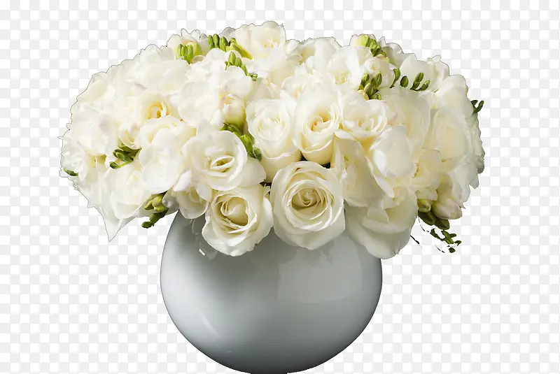 立体白色花瓶装饰图案