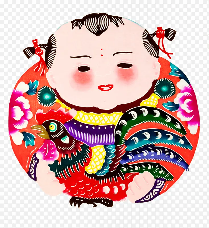 新春传统中国娃娃