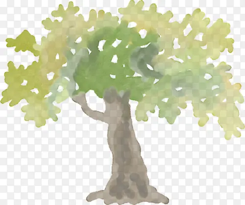 手绘绘画树木